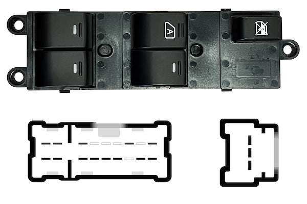 Comandi Alzacristalli Porta Anteriore Sinistra per Nissan Navara 2005-2010