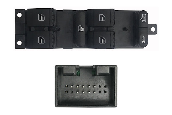Blocco Comandi Alzacristalli Porta Anteriore Sinistra per Skoda Fabia 1999-2007