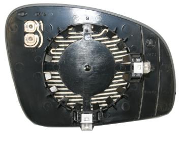 Vetro Specchio Piastra Retrovisore per Skoda Roomster Dal 2006 Termico Sinistro
