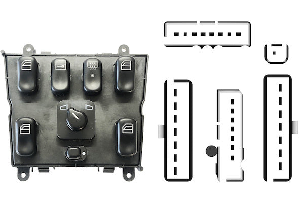 Blocco Comandi Alzacristalli per Mercedes Ml W163 1998-2005