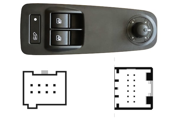 Pulsantiera Alzacristalli Porta Anteriore Sinistra 20 Pin Citroen Jumper Da 2006