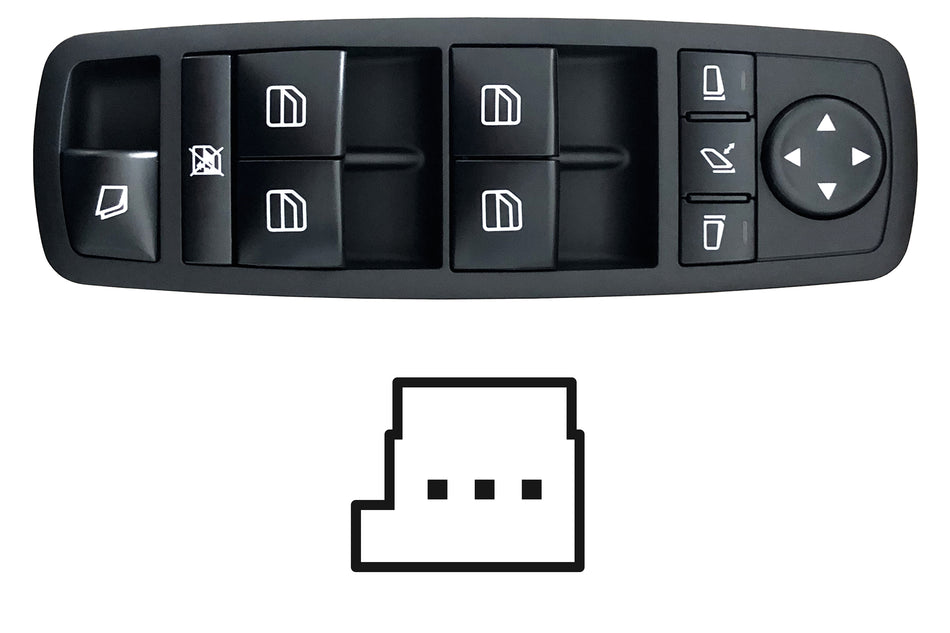 Blocco Comandi Pulsanti Alzacristalli per Mercedes Ml W164 2005-2011 Orientabile
