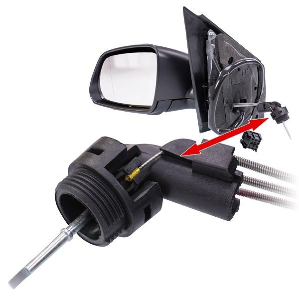 Specchietto Retrovisore per Volkswagen Polo 2005-2009 Meccanico Sinistro