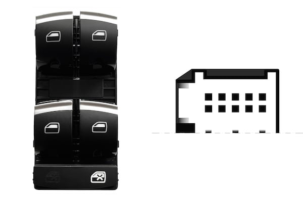 Blocco Comandi Alzacristalli Porta Anteriore Sinistra per Audi Q7 2011-2015