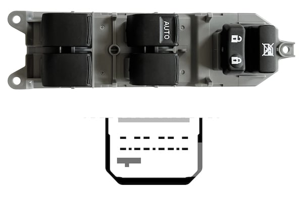 Blocco Comandi Alzacristalli Porta Anteriore Sinistra per Toyota Auris 2006-2012