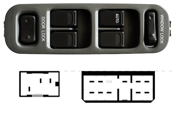 Blocco Comandi Alzacristalli Anteriore Sinistra per Suzuki GrandVitara 1998-2005