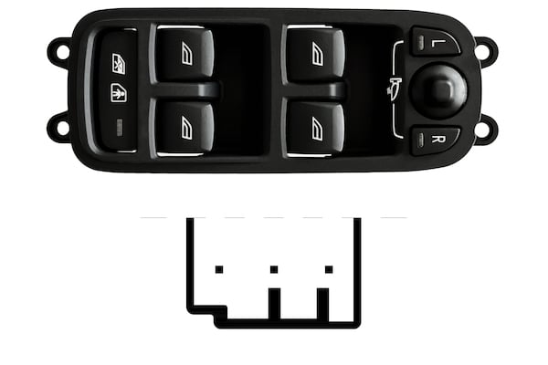 Blocco Comandi Alzacristalli Anteriore Sinistra per Volvo V70 2007-2013