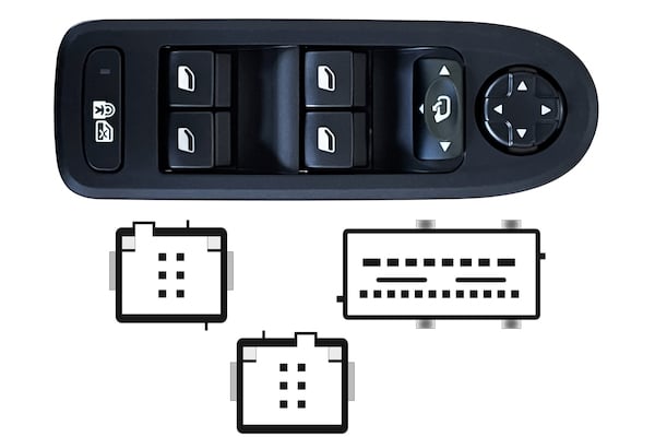 Blocco Comandi Alzacristalli Anteriore Sinistra Per Citroen C5 2008-2018
