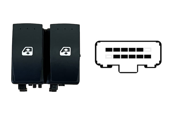 Blocco Comandi Alzacristalli Porta Anteriore Destra Per Renault Kangoo 2008-2013