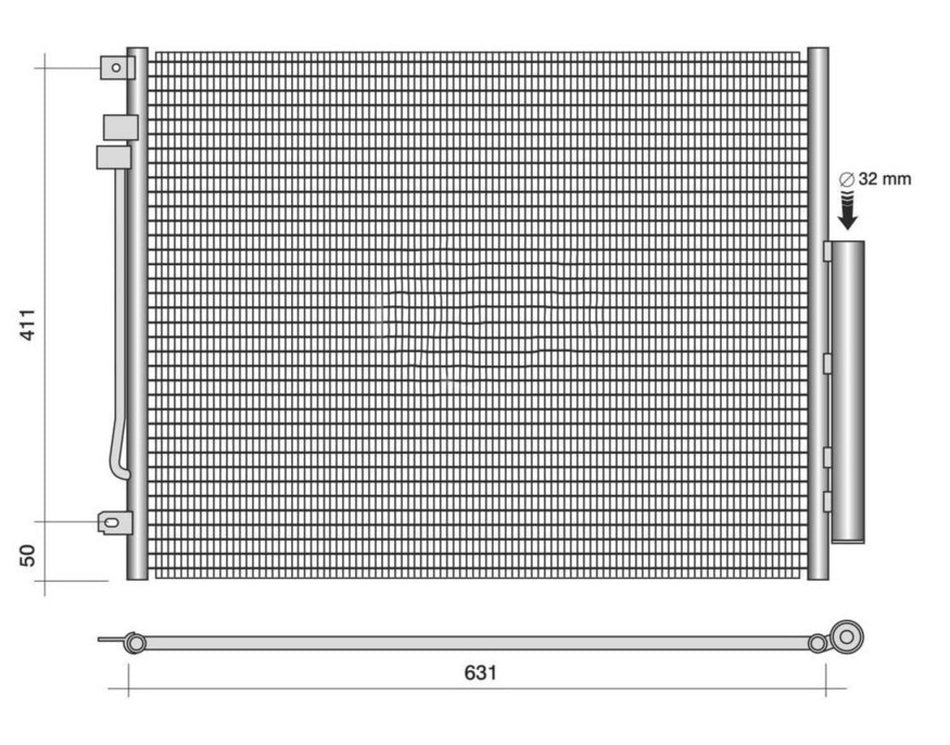 Condensatore Per Alfa Romeo Giulia (AA092C002)