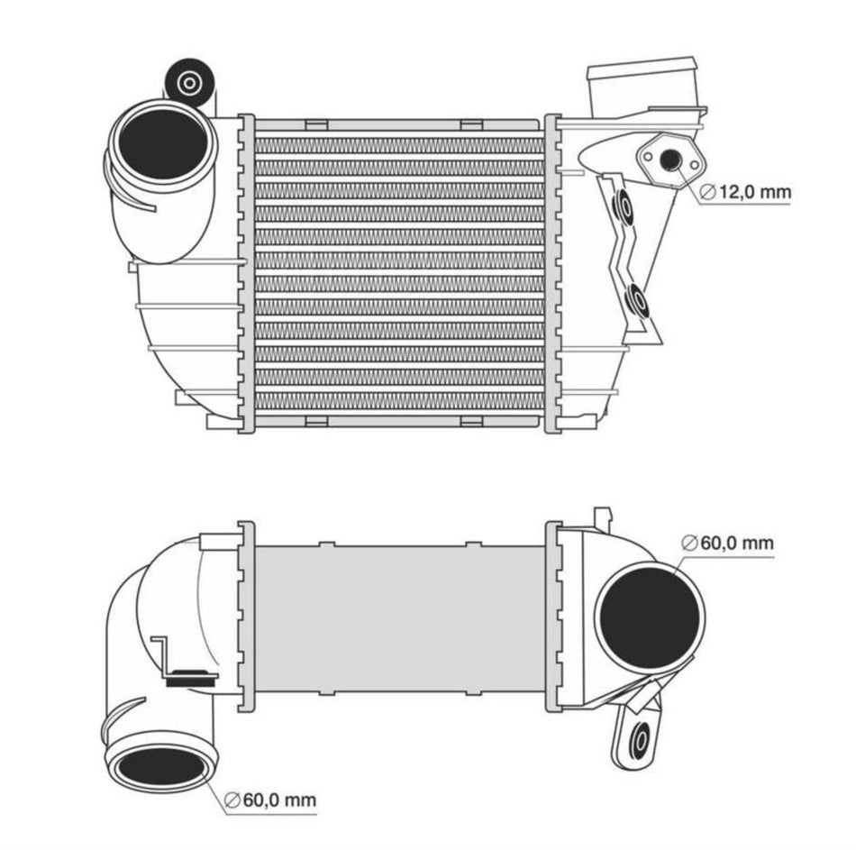 Intercooler Per Audi A3 3/5 Porte (8v1/8va) (AD016N002)
