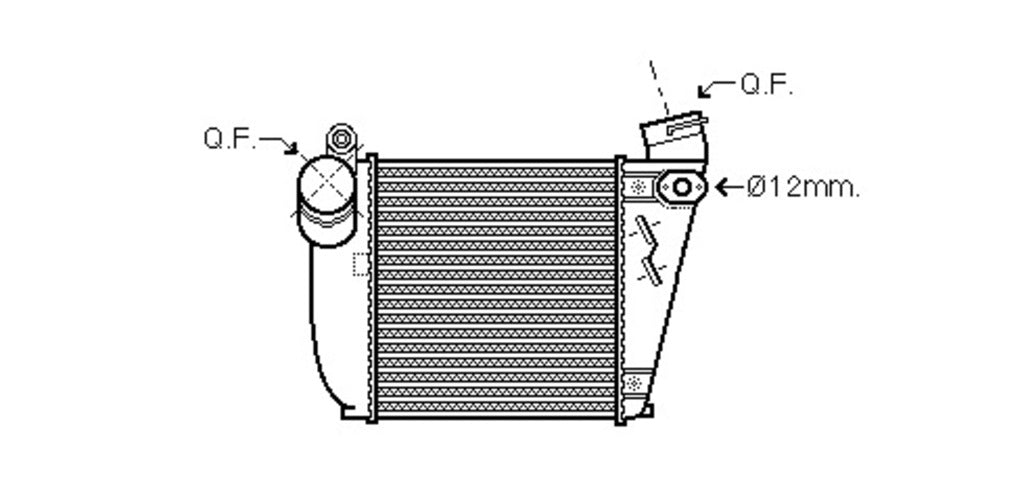 Intercooler Per Audi A3 3/5 Porte (8v1/8va) (AD016N004)