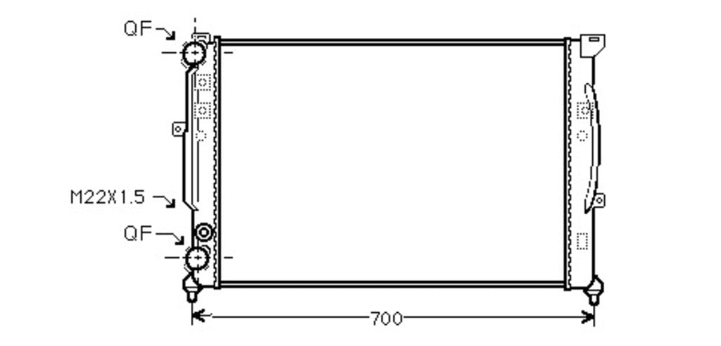 Radiatore Per Audi A4 (b5) (AD017R011)