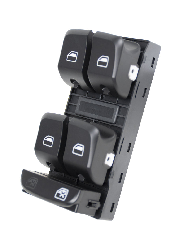 Pulsantiera Alzacristallo Porta Anteriore Sinistra-Nera-4 Interruttori-10 Pins Per Audi A4 (b8) (AD024WS04)