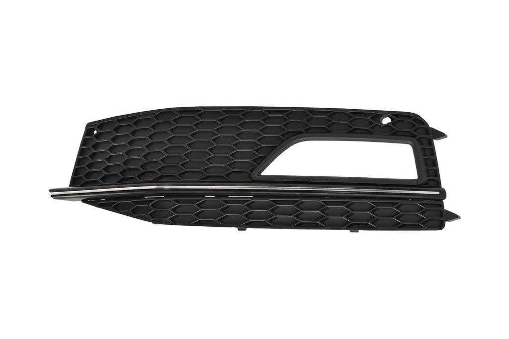 Griglia Sinistra Paraurti Anteriore-Nera-Con Sede Fendi-Con Modanatura Cromata Mod. S4 Per Audi A4 (b8) (AD0252146)