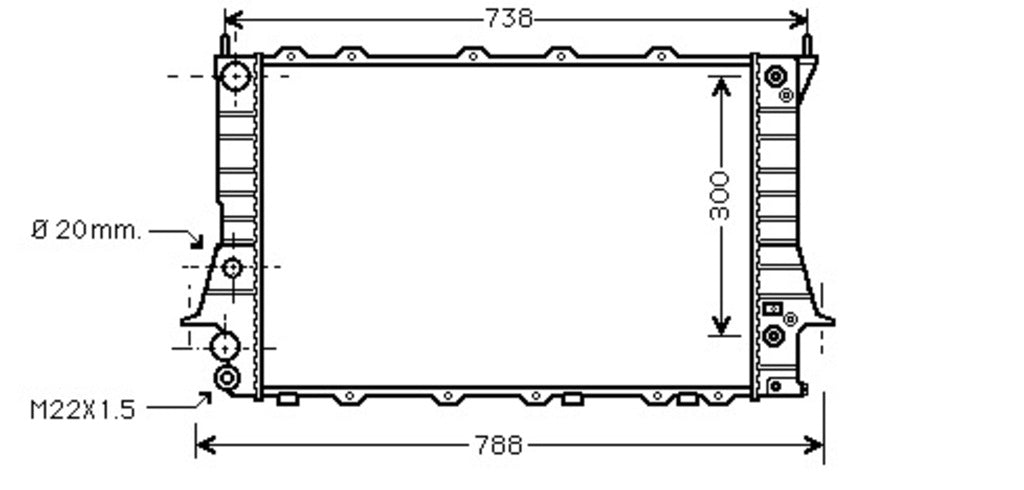 Radiatore Per Audi 100 (AD029R002)