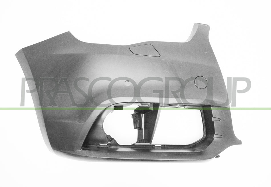 Paraurti Anteriore Destro con Primer con Tappo Coprigancio con Fori PDC+Supporti con Fori e Tappi Lavafari Per Audi A1 dal 2010 al 2014 (AD1201133)