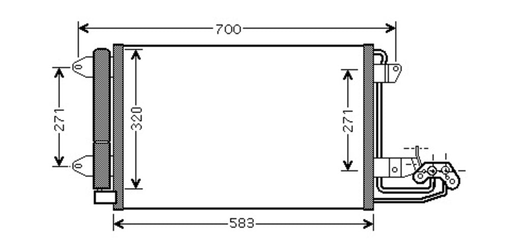 Condensatore Per Audi A3 3/5 Porte (8p/8pa) (AD320C001)