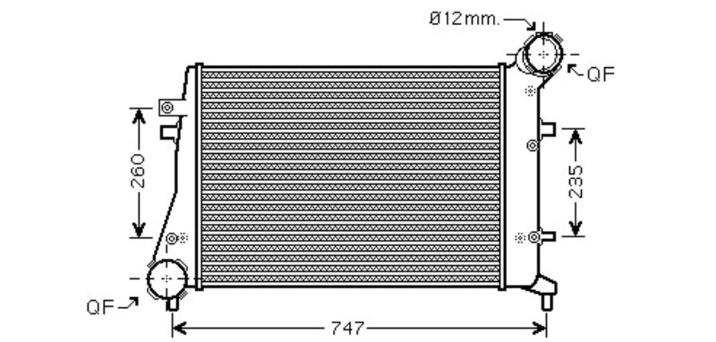 Intercooler Per Audi A3 3/5 Porte (8p/8pa) (AD320N004)