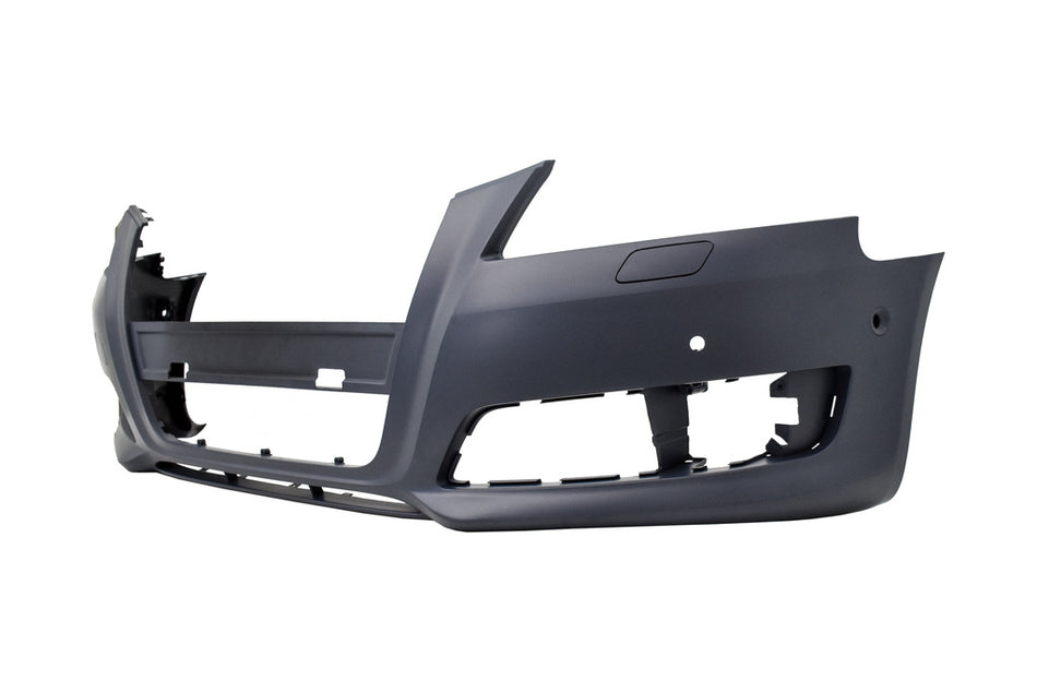 Paraurti Anteriore-Con Primer-Con Tappo Coprigancio-Con Fori Pdc E Park Assist+supporti-Con Fori E Tappi Lavafari Per Audi A3 3/5 Porte (8p/8pa) (AD3221031)