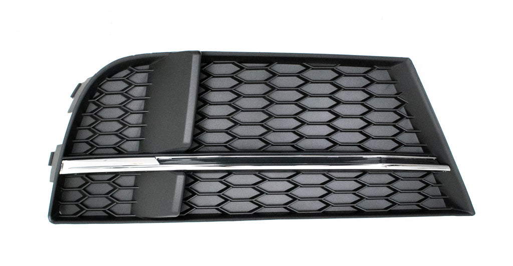 Griglia Destra Paraurti Anteriore-Nera-Con Modanatura Cromata Mod. S-Line Per Audi A3 3/5 Porte (8vf/8vk) (AD3262133)