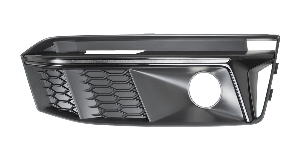 Griglia Destra Paraurti Anteriore-Nera-Con Sede Fendi-Con Modanatura Nera-Lucida Per Audi A4 (b9) S-Line (AD4002135)