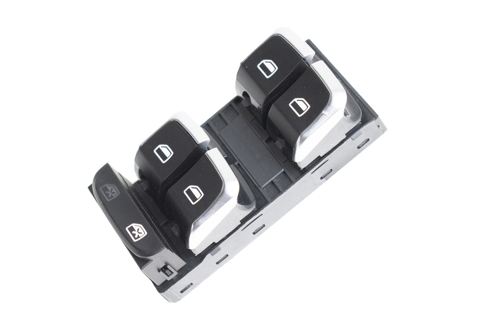 Pulsantiera Alzacristallo Porta Anteriore Sinistra-Nera-Bordo Cromato-4 Interruttori-10 Pins Per Audi Q3 (8u) (AD810WS04)