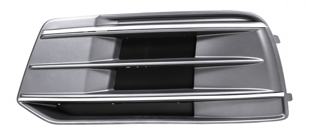 Griglia Sinistra Paraurti Anteriore-Nera-Goffrata-Con Modanatura Argento Satinata Per Audi Q5 (80a) (AD8242114)