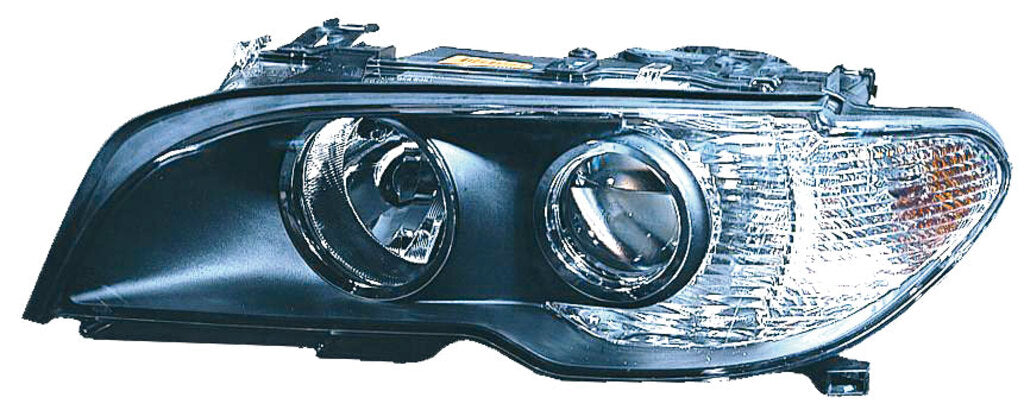 Proiettore Sinistro H7+h7-Elettrico-Nero-Fanale Bianco Per Bmw 3 Series - E46 Coupe' (BM0224904)