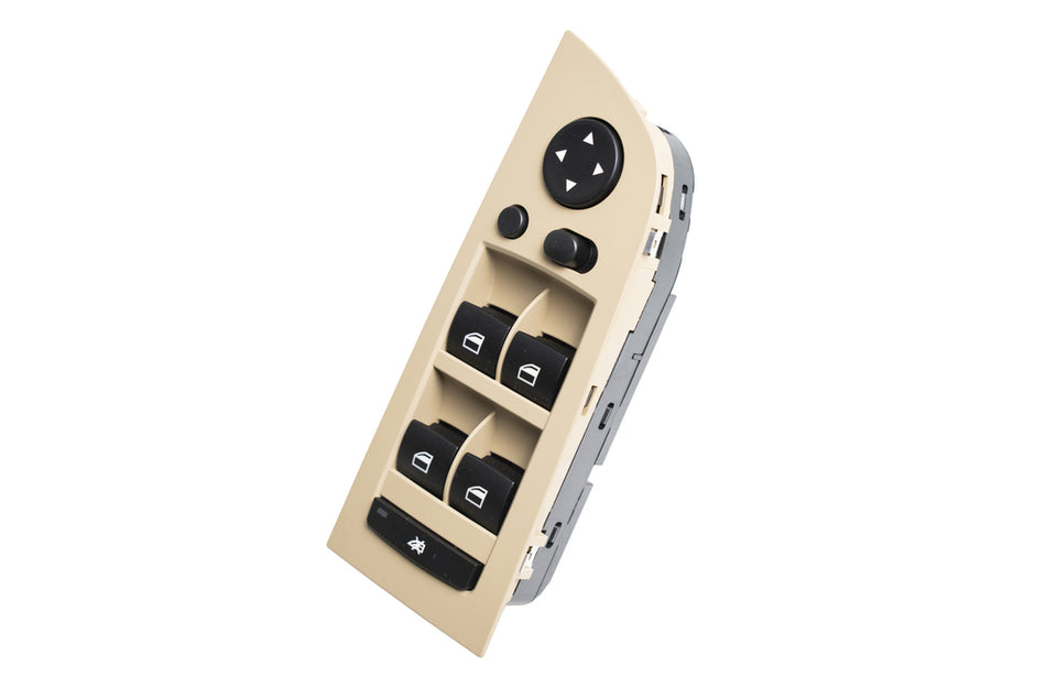 Pulsantiera Alzacristallo Porta Anteriore Sinistra-Beige-4 Interruttori-Con Funzione Chiusura Retrovisori-18 Pins Per Bmw 3 Series - E90/e91 (BM024WS04)
