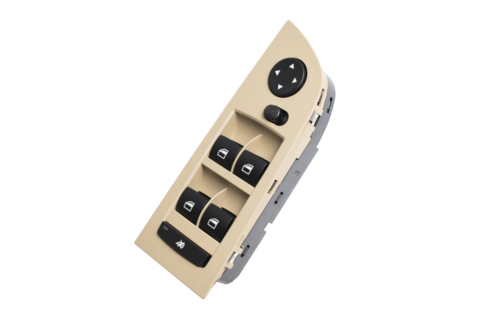 Pulsantiera Alzacristallo Porta Anteriore Sinistra-Beige-4 Interruttori-Senza Funzione Chiusura Retrovisori-18 Pins Per Bmw 3 Series - E90/e91 (BM024WS14)