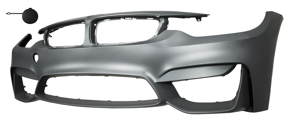 Paraurti Anteriore-Con Primer-Con Tappo Copri Gancio-Con Tracce Pdc+park Assist E Lavafari Mod. M3 Per Bmw 3 Series - F80/f82/f83 M (BM0321010)