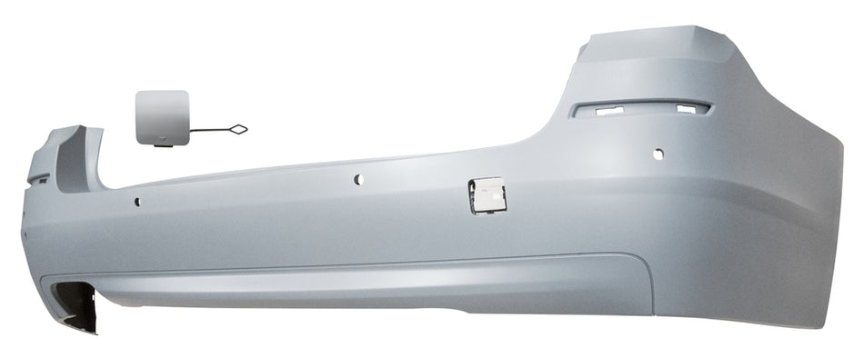 Paraurti Posteriore-Con Primer-Con Fori Pdc+supporti-Con Tappo Copri Gancio-Con Scarico Doppio A Sinistra Mod. Station Wagon Per Bmw 5 Series - F10/f11 (BM0481092)
