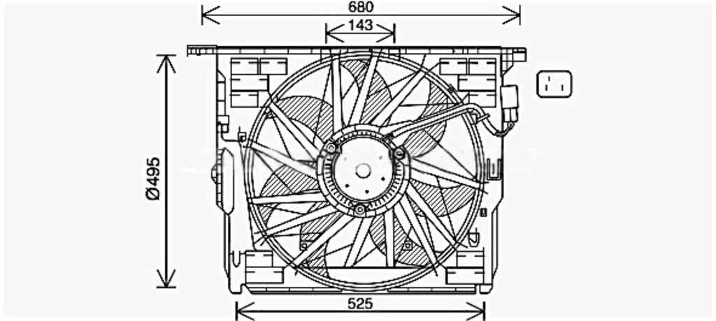 Ventola Per Bmw 5 Series - F10/f11 Lci (BM050F001)