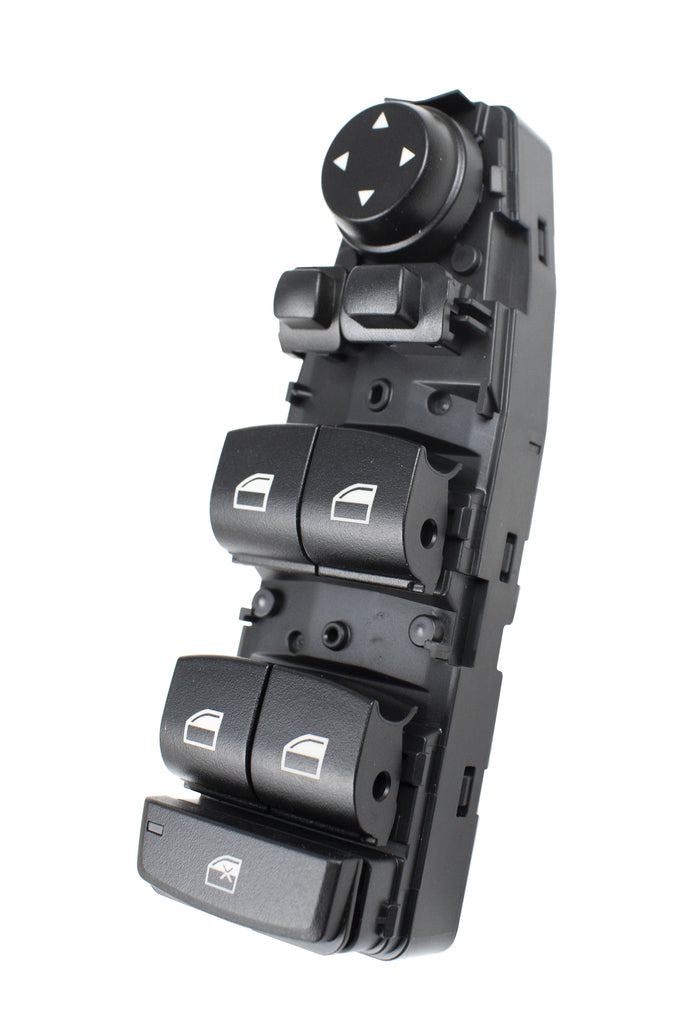 Pulsantiera Alzacristallo Porta Anteriore Sinistra-Nera-4 Interruttori-Con Funzione Chiusura Retrovisori-6 Pins Per Bmw 1 Series - F20/f21 (BM123WS04)
