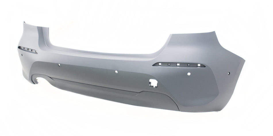 Paraurti Posteriore-Con Primer-Con Fori Pdc E Fori Park Assist+supporti-Con Scarico Singolo A Sinistra Per Bmw 1 Series - F40 (BM1271071)