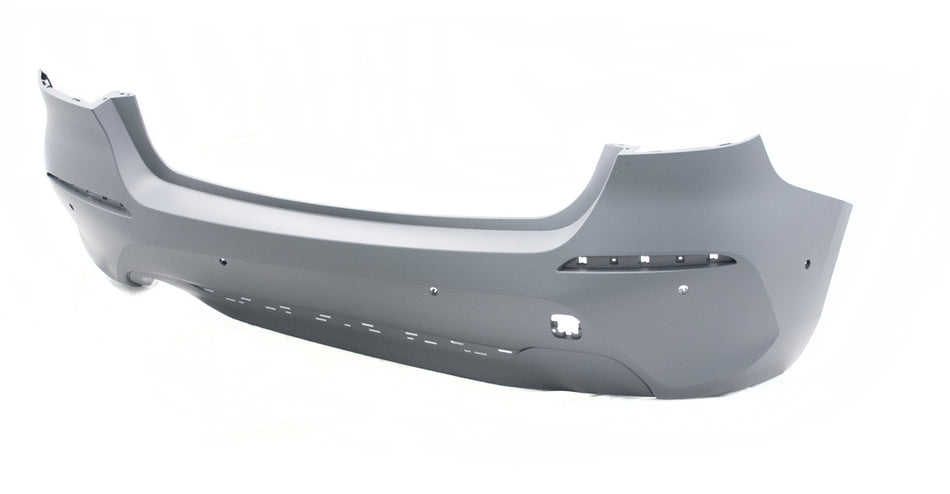 Paraurti Posteriore-Con Primer-Con Fori Pdc E Fori Park Assist+supporti-Con Scarico Singolo A Sinistra Mod. Luxury Per Bmw 1 Series - F40 Sport/luxury Line (BM1281071)
