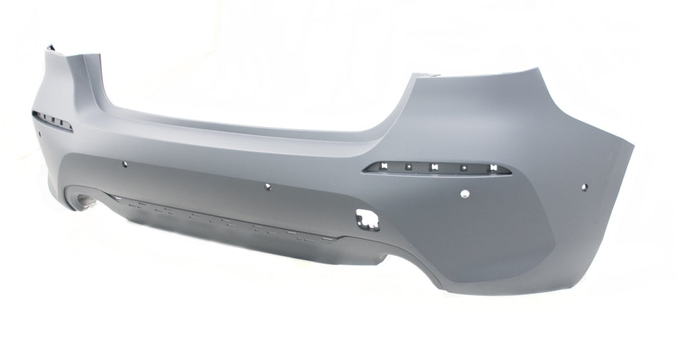 Paraurti Posteriore-Con Primer-Con Fori Pdc E Fori Park Assist+supporti-Con Scarico Singolo A Destra E Sinistra Mod. Luxury Per Bmw 1 Series - F40 Sport/luxury Line (BM1281072)