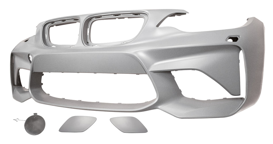 Paraurti Anteriore-Con Primer-Con Fori Lavafari+tappi-Con Tappo Copri Gancio Traino Mod. M2 Per Bmw 2 Series - F87 -M2 - Coupe' (BM2511011)