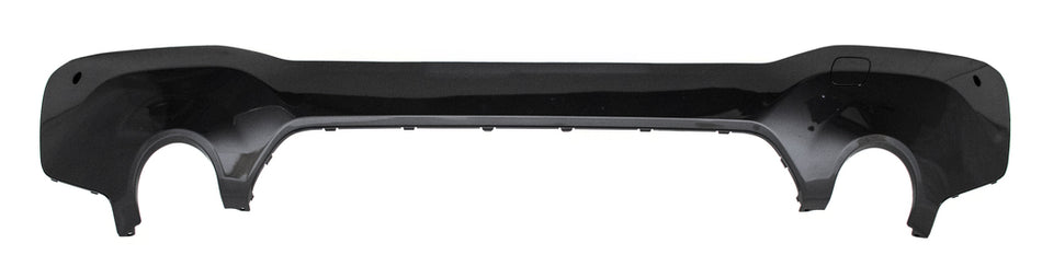 Modanatura Paraurti Posteriore-Centrale-Nera-Lucida-Con Tappo Copri Gancio Traino-Con Fori Pdc+supporti-Con Foro Scarico Singolo A Destra E Sinistra Per Bmw X1 - F48 Lci M-Tech (BM7091285)