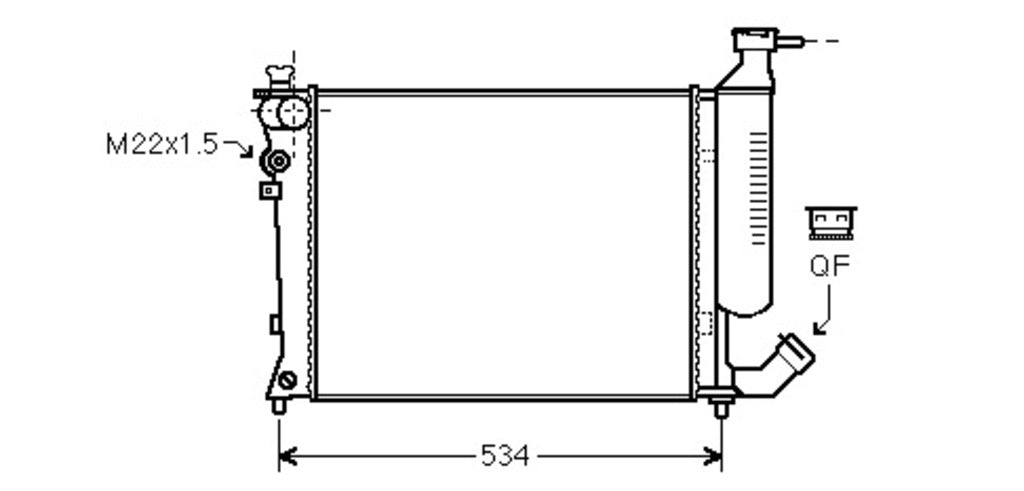 Radiatore Per Citroen Xsara (CI420R024)