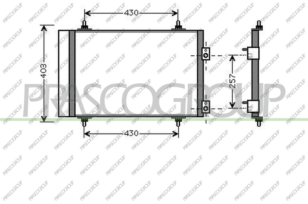 Condensatore Per Citroen C4 Picasso dal 2007 al 2010 (CI426C004)