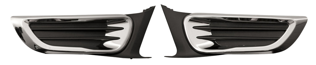Kit Griglie Paraurti Anteriore-Cromata-Nera-(destro+sinistro) Per Citroen C3 Picasso (CI7052122)