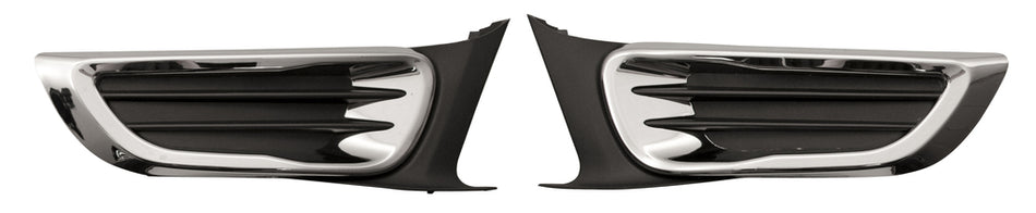 Kit Griglie Paraurti Anteriore-Cromata-Nera-(destro+sinistro) Per Citroen C3 Picasso (CI7052122)