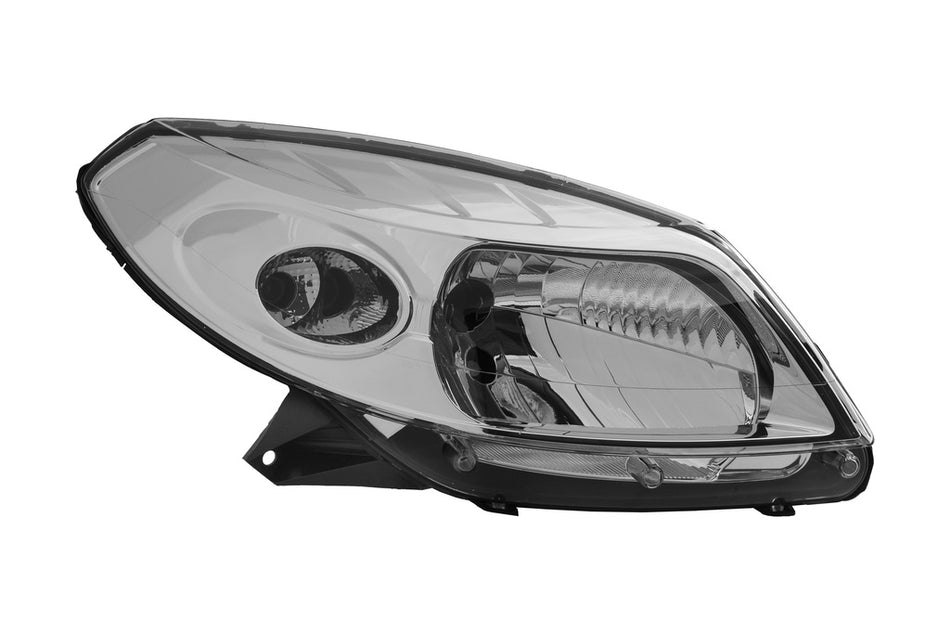 Proiettore Destro H4-Elettrico-Senza Motore-Cromato Per Dacia Sandero (DA2204805)