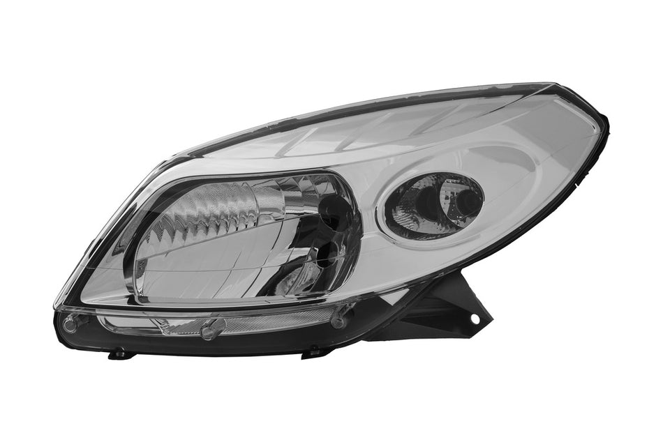 Proiettore Sinistro H4-Elettrico-Senza Motore-Cromato Per Dacia Sandero (DA2204806)