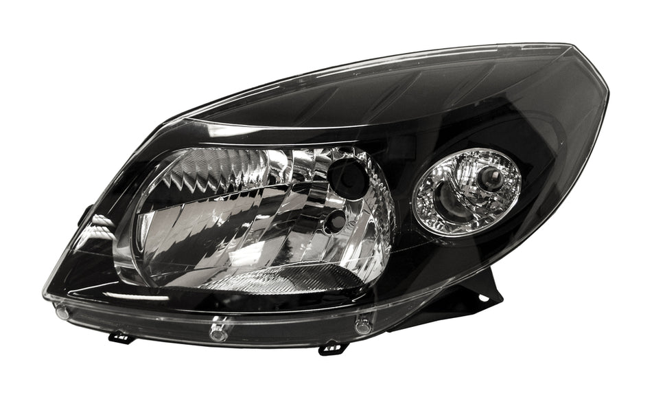 Proiettore Sinistro H4-Elettrico-Senza Motore-Nero Per Dacia Sandero Stepway (DA2224914)