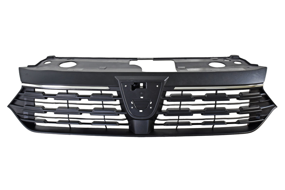 Griglia Radiatore-Nera-Goffrata-Con Modanatura Cromata Per Dacia Sandero (DA2312011)