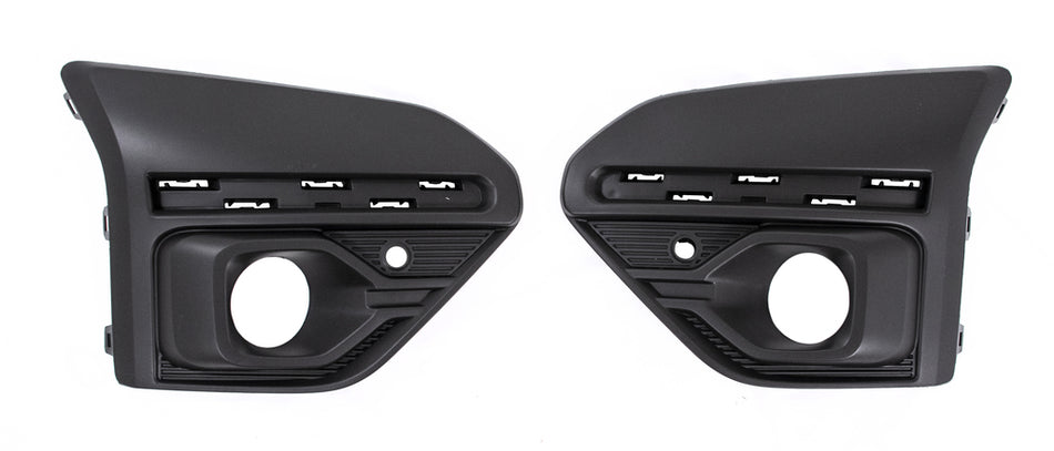 Kit Griglie Paraurti Anteriore-Nere-Goffrate-Con Sede Fendi-Con Foro Pdc+supporti-Con Fori Profilo-(destra+sinistra) Per Dacia Sandero Stepway (DA2322135)