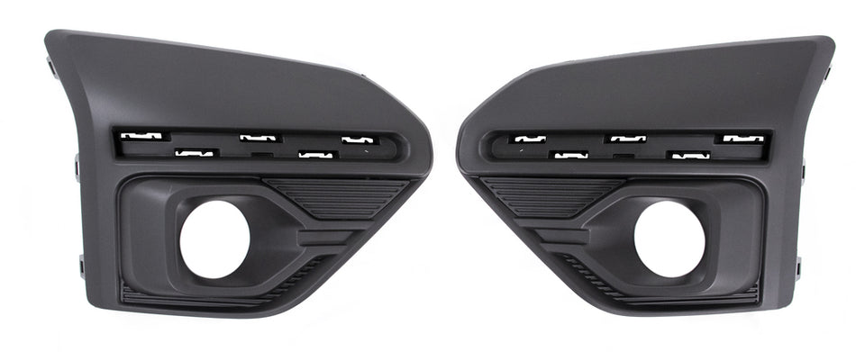 Kit Griglie Paraurti Anteriore Nere-Goffrate-Con Sede Fendi-Con Fori Profilo (destra+sinistra) Per Dacia Sandero Stepway (DA2322145)